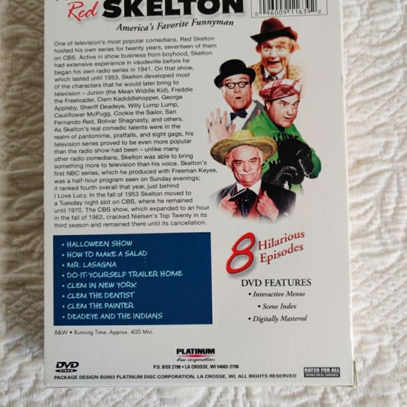 TV Classics Red Skeleton America's Favorite Funny Man Two VHS Set, New Sealed - Picture 2 of 11
